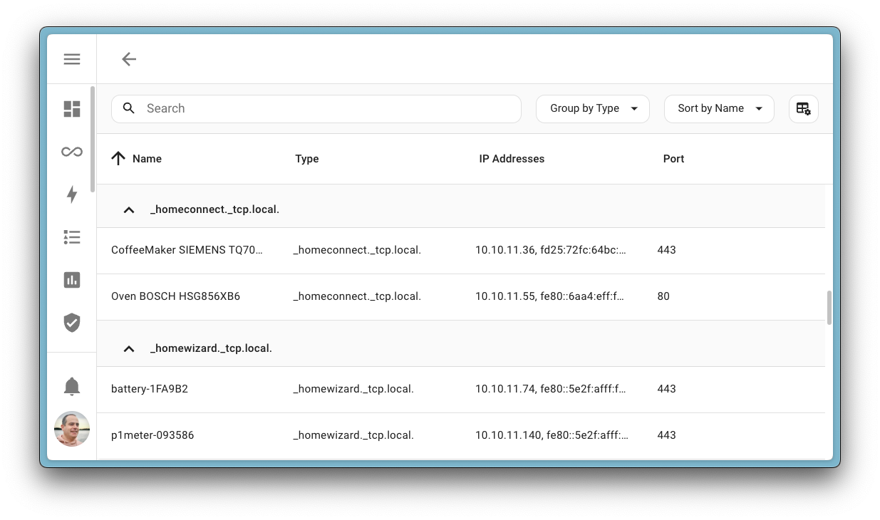 Nouveau navigateur ZeroConf/mDNS, montrant le processus de découverte interne de Home Assistant.