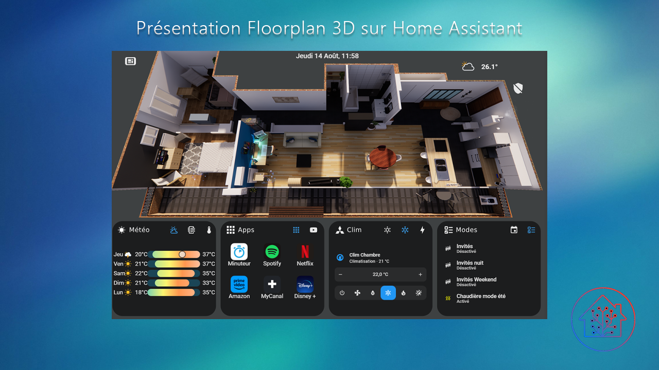 Présentation de mon floorplan 3D sur Home Assistant
