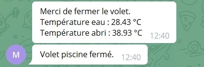 Dialogue Telegram et Home Assistant - confirmation